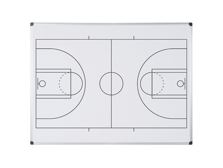 Bi-Office Tableau blanc mural terrain de basket 600 x 540 m