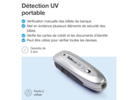 Safescan Détecteur de faux billets 'Safescan 35',gris argent