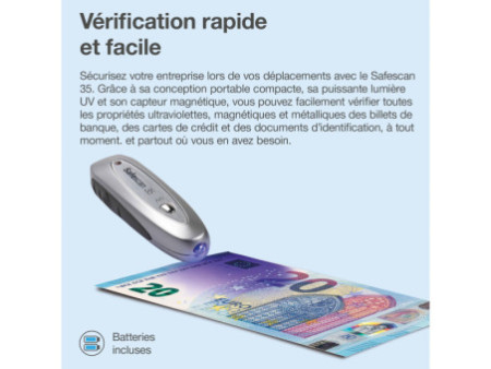 Safescan Détecteur de faux billets 'Safescan 35',gris argent
