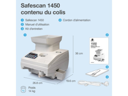 Safescan Compteuse de pièces High-Speed 'Safescan 1550, gris