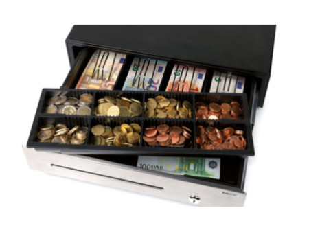 Safescan Tiroir caisse 'HD-4141S Heavy Duty', noir/ argent