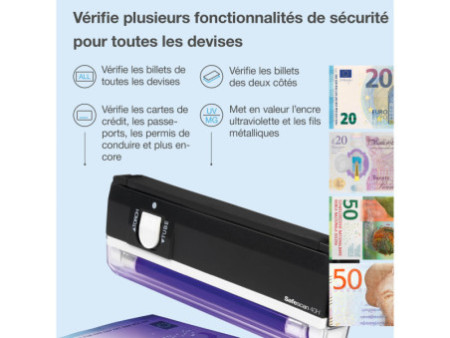 Safescan Détecteur de faux billets 'Safescan 40H', noir