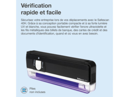 Safescan Détecteur de faux billets 'Safescan 40H', noir