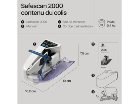 Safescan Compteuse de billets 'Safescan 2000', gris