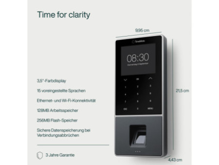TimeMoto Système de pointage TM-828 SC, capteur RFID/MIFARE