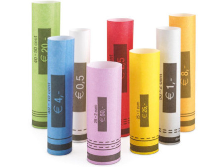 Safescan Tubes à monnaie Euro en papier, kit de 102 tubes