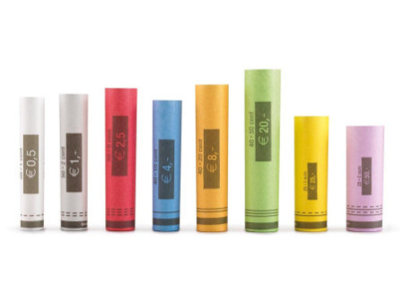 Safescan Tubes à monnaie Euro en papier, kit de 102 tubes