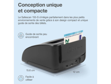 Safescan Détecteur de faux billets 'Safescan 155-S G2', noir