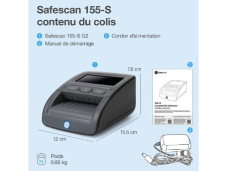 Safescan Détecteur de faux billets 'Safescan 155-S G2', noir