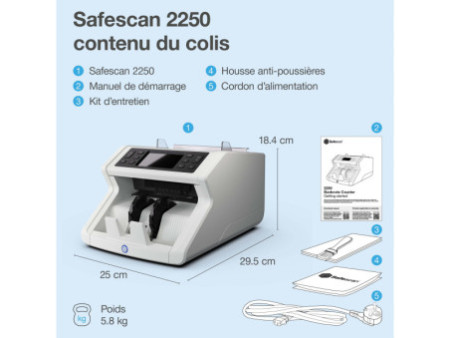 Safescan Compteuse de billets 'Safescan 2210 G2', gris