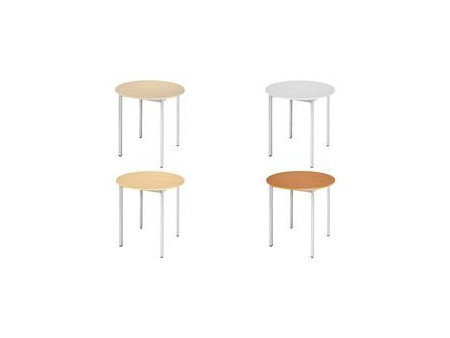 SODEMATUB Table universelle 80ROGA, rond, 800 mm, gris/alu