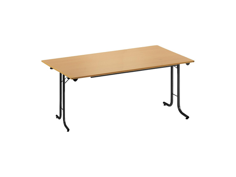 SODEMATUB Table pliante Chromeline1, demi-rond, gris