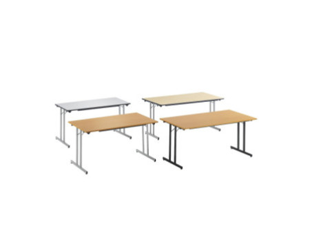 SODEMATUB Table pliante TPMU126HA, 1.200 x 600 mm, hêtre/alu