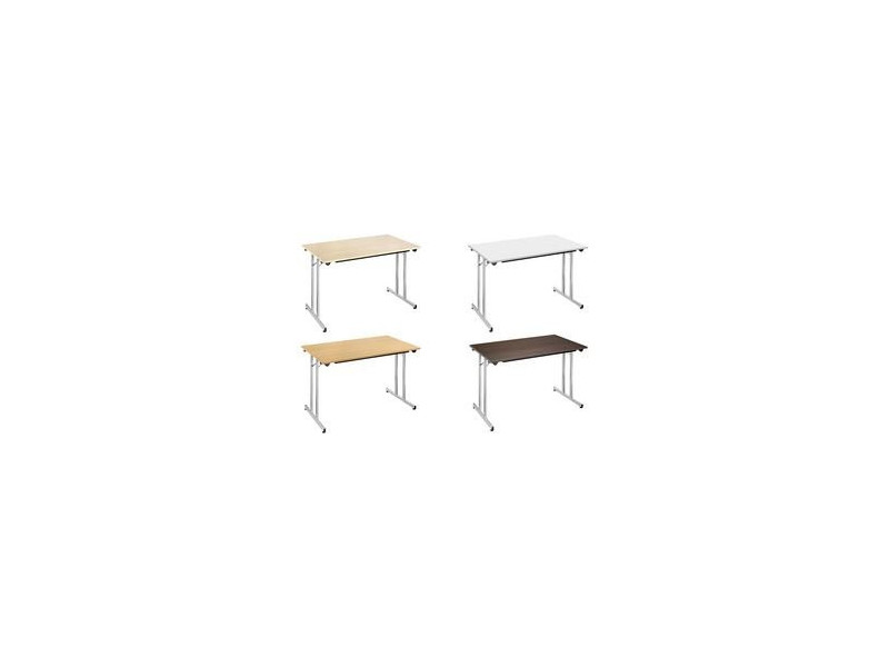 SODEMATUB Table pliante TPMU128WA, 1.200 x 800 mm,walnut/alu