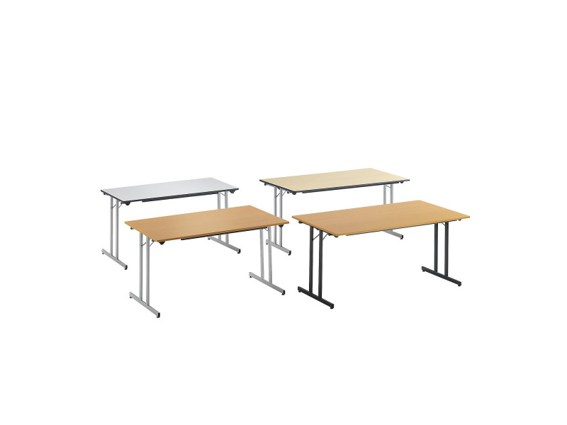 SODEMATUB Table pliante TPMU147HN, 1.400 x 700 mm,hêtre/noir
