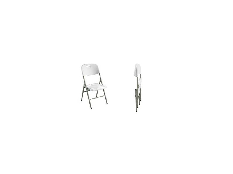 SODEMATUB Chaise pliante YCD-48 en plastique, gris clair