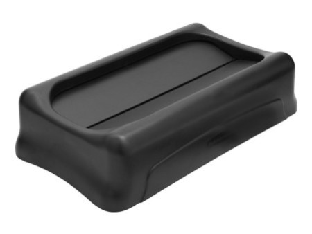 Rubbermaid Couvercle basculant Slim Jim, noir