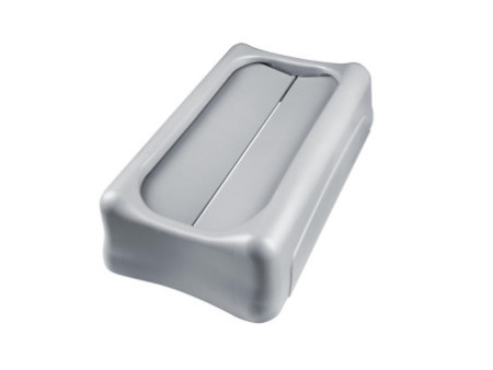 Rubbermaid Couvercle basculant Slim Jim, gris