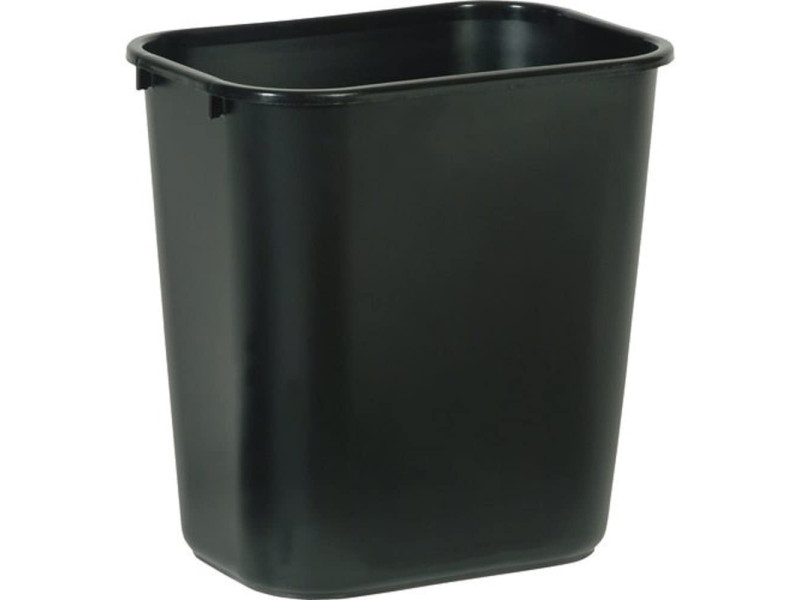 Rubbermaid Corbeille à papier, 26,6 litres, PE, noir