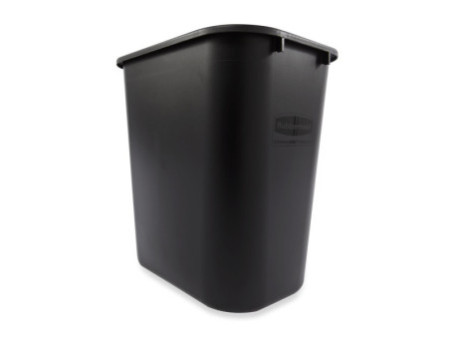 Rubbermaid Corbeille à papier, 26,6 litres, PE, noir