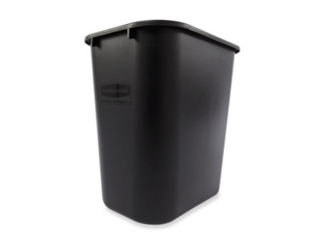 Rubbermaid Corbeille à papier, 26,6 litres, PE, noir