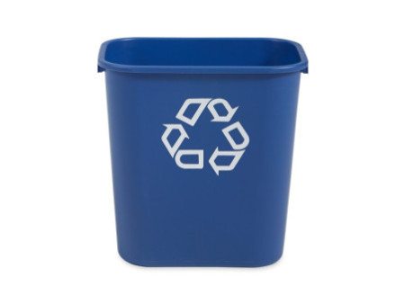 Rubbermaid Corbeille à papier, 26,6 litres, PE, bleu
