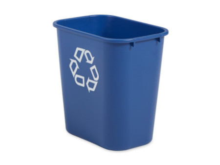 Rubbermaid Corbeille à papier, 26,6 litres, PE, bleu