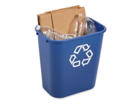 Rubbermaid Corbeille à papier, 26,6 litres, PE, bleu