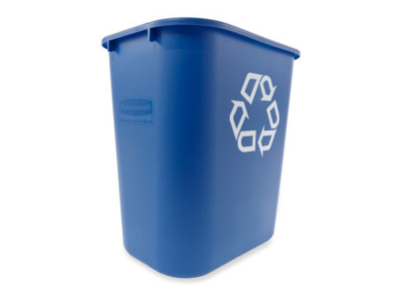 Rubbermaid Corbeille à papier, 26,6 litres, PE, bleu