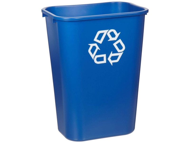 Rubbermaid Corbeille à papier, 39 litres, PE, bleu