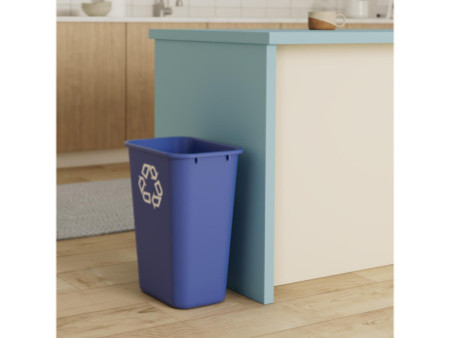Rubbermaid Corbeille à papier, 39 litres, PE, bleu