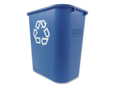 Rubbermaid Corbeille à papier, 39 litres, PE, bleu