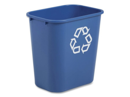 Rubbermaid Corbeille à papier, 39 litres, PE, bleu