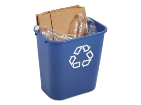 Rubbermaid Corbeille à papier, 39 litres, PE, bleu