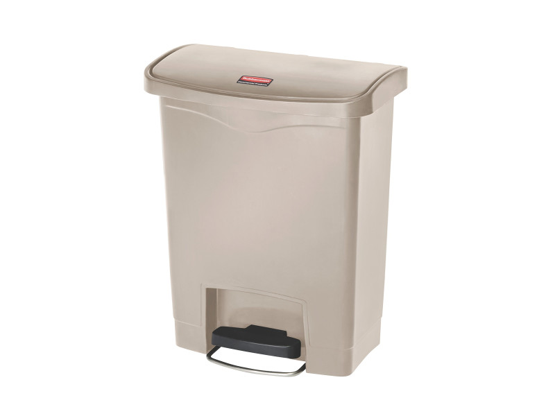 Rubbermaid Collecteur à pédale Slim Jim, 30 litres, beige