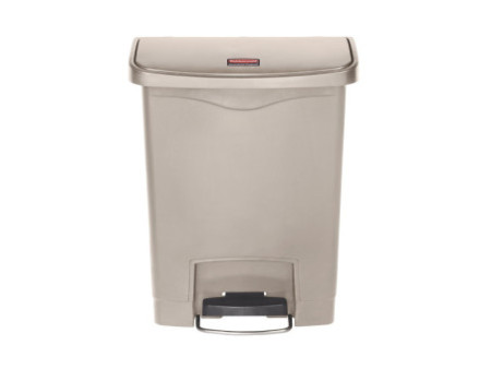 Rubbermaid Collecteur à pédale Slim Jim, 30 litres, beige