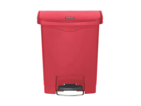Rubbermaid Collecteur à pédale Slim Jim, 30 litres, rouge