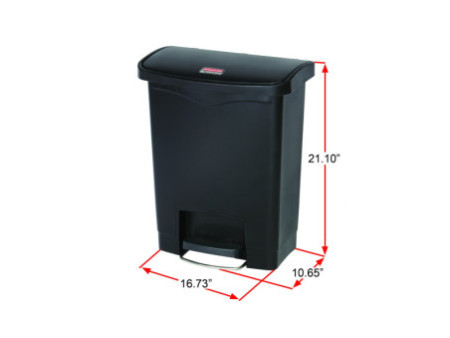 Rubbermaid Collecteur à pédale Slim Jim, 30 litres, rouge