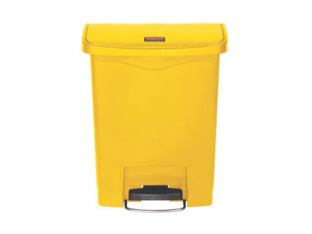 Rubbermaid Collecteur à pédale Slim Jim, 30 litres, jaune