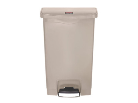 Rubbermaid Collecteur à pédale Slim Jim, 50 litres, beige