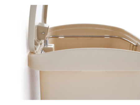 Rubbermaid Collecteur à pédale Slim Jim, 50 litres, beige