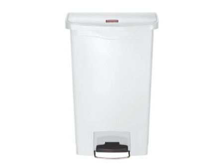 Rubbermaid Collecteur à pédale Slim Jim, 50 litres, blanc