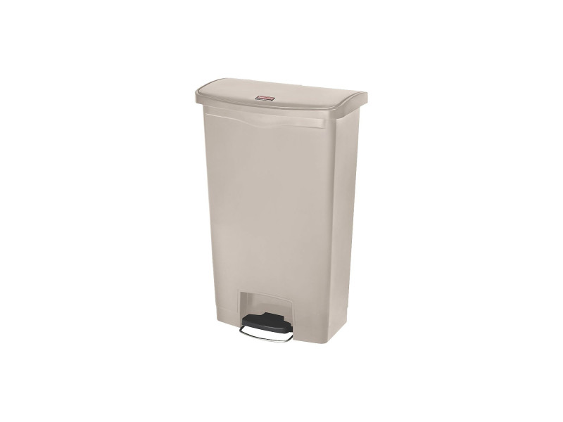 Rubbermaid Collecteur à pédale Slim Jim, 68 litres, beige