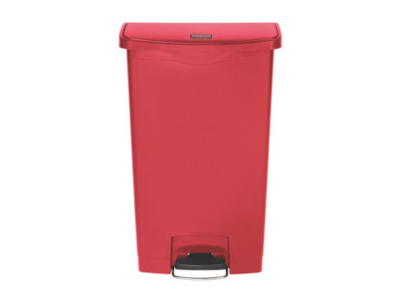 Rubbermaid Collecteur à pédale Slim Jim, 68 litres, rouge