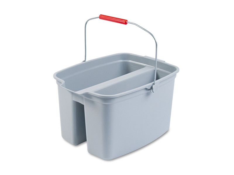 Rubbermaid Seau double, 18 litres, PP, gris