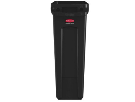 Rubbermaid Collecteur de déchets Slim Jim, 87 litres, noir
