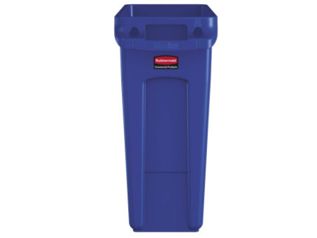 Rubbermaid Collecteur de déchets Slim Jim, 60 litres, bleu