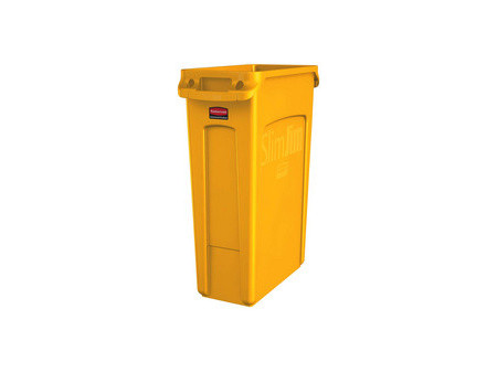 Rubbermaid Collecteur de déchets Slim Jim, 87 litres, jaune