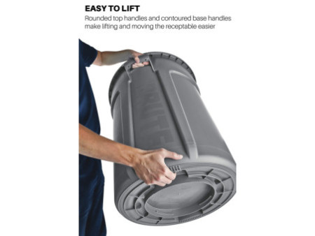 Rubbermaid Collecteur BRUTE 121,1 litres, en PP, gris