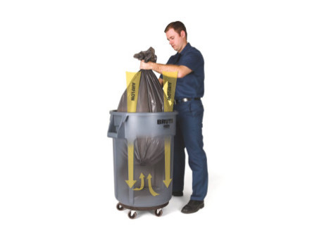 Rubbermaid Collecteur BRUTE 121,1 litres, en PP, gris